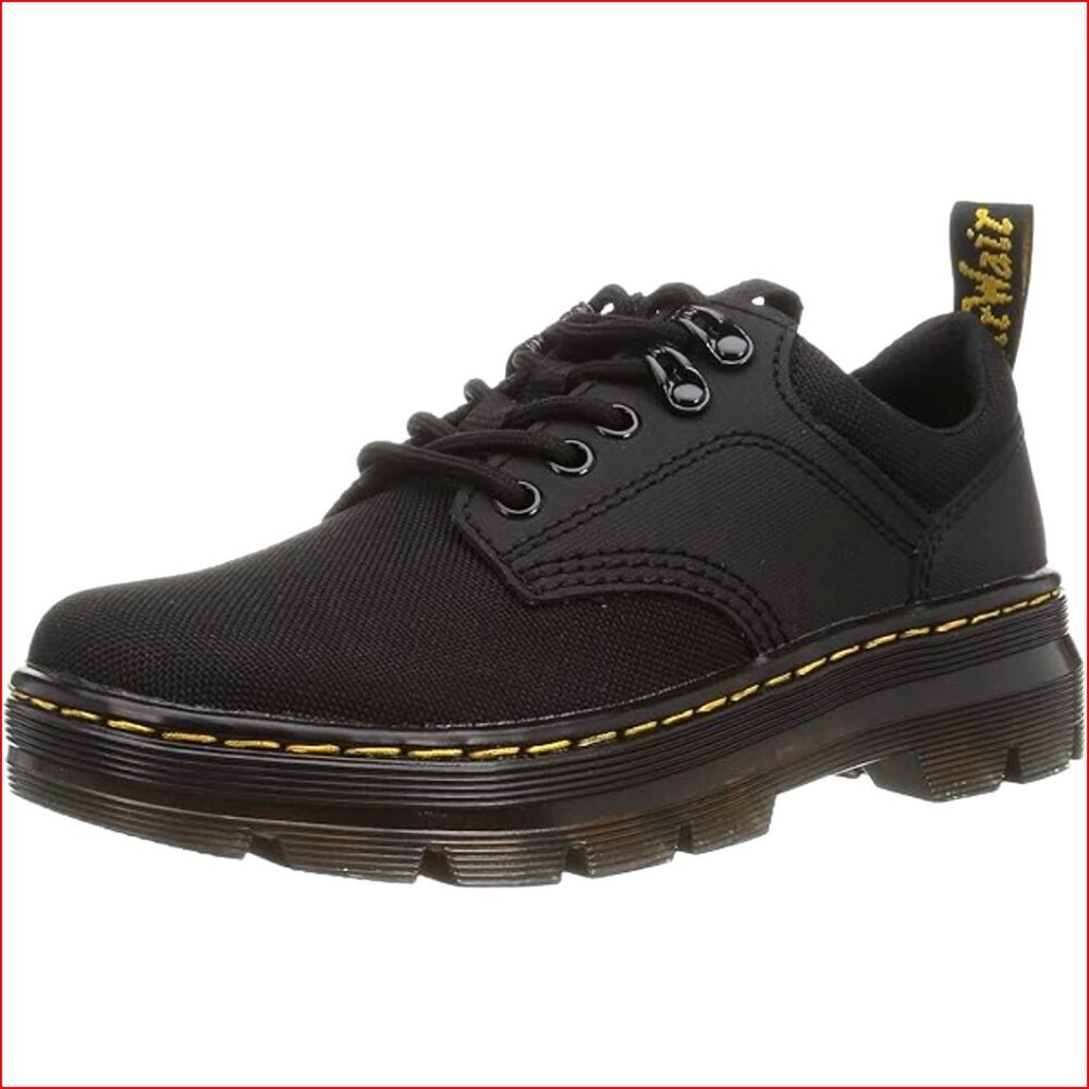 Unisex Oxfords with AirWair Sole, Lace-Up Closure, Synthetic Fabric